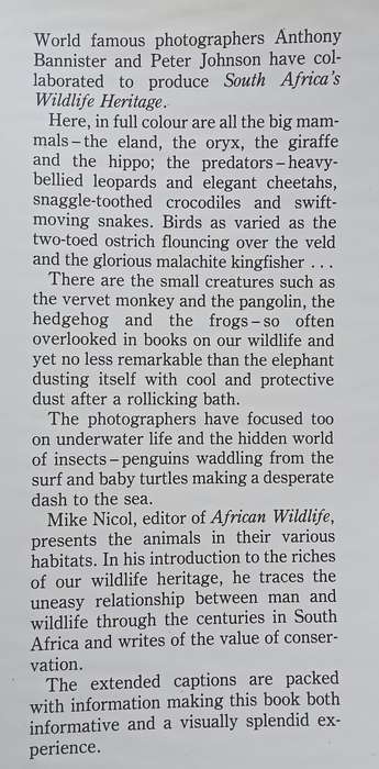 South Africas Wildlife Heritage | Anthony Bannister & Peter Johnson