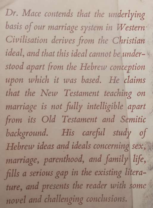 Hebrew Marriage: A Sociological Study | David R. Mace