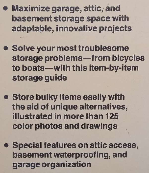 Garden, Attic & Basement Storage