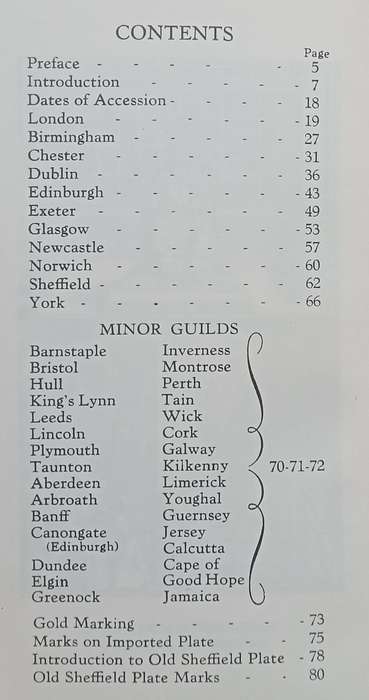 Guide to Marks of Origin on British and Irish Silver Plate from Mid 16th Century to the Year 1954...