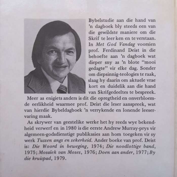 Met God Vandag: n Bybeldagboek (Afrikaans) | Ferdinand Deist