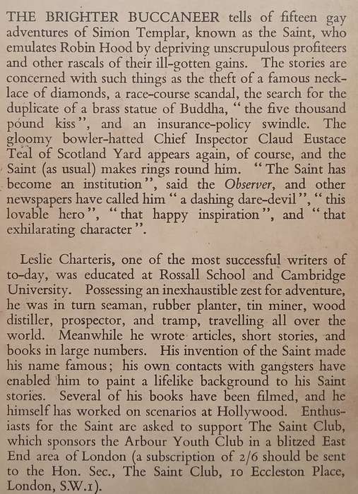 The Bright Buccaneer | Leslie Charteris