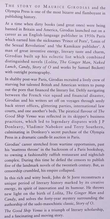 The Good Ship Venus: The Erotic Voyage of the Olympia Press | John de St. Jorre
