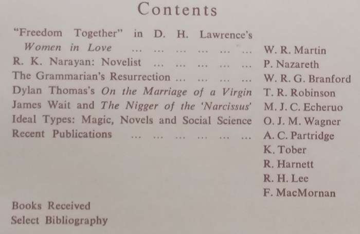 English Studies in Africa (Vol. 8 No. 2)