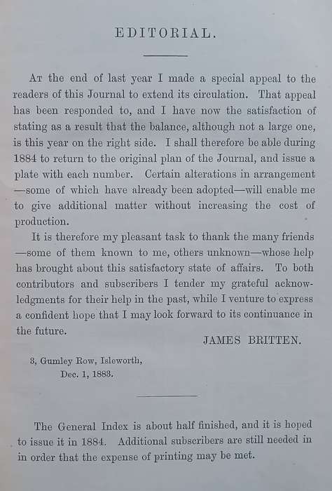 The Journal of Botany, British and Foreign (Vol. 21, Published 1883) | James Britten (Ed.)