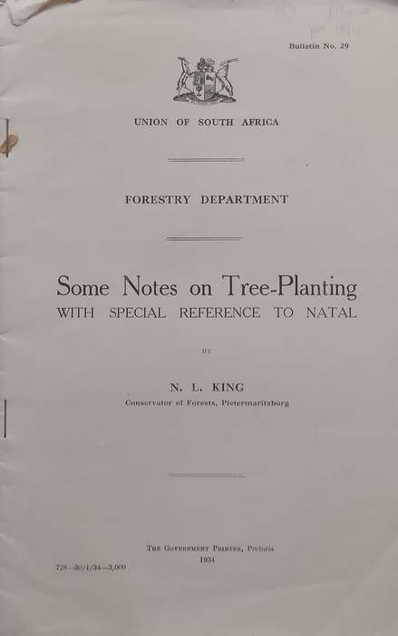 Some Notes on Tree-Planting with Special Reference to Natal