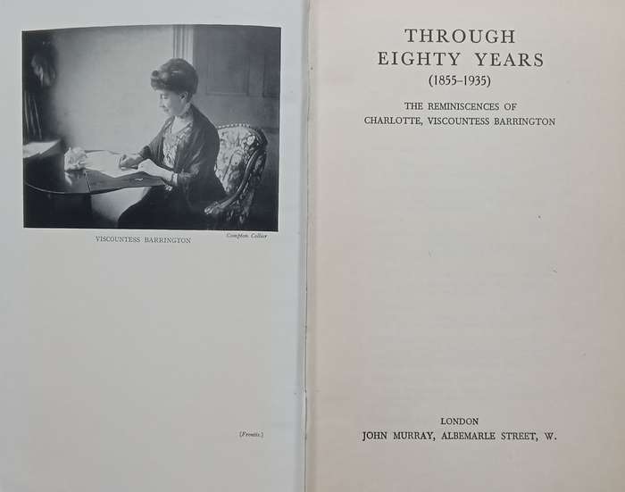 Through Eighty Years (With Some Sections on SA) | Charlotte, Viscountess Barrington