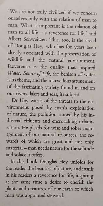 Water: Source of Life (Signed by Author and Illustrator, Inscribed by Illustrator) | Douglas Hey
