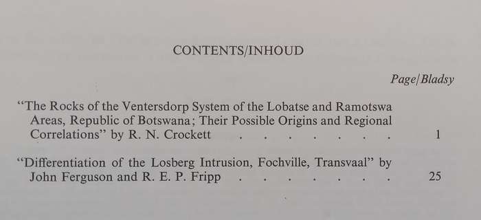 Transactions of the Geological Society of South Africa (Vol. LXXIV, Part I) | D. J. L. Visser (Ed.)