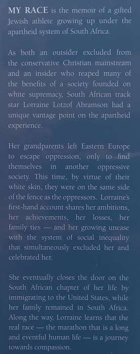 My Race: A Jewish Girl Growing Up Under Apartheid in South Africa (Inscribed by Author) | Lorrain...