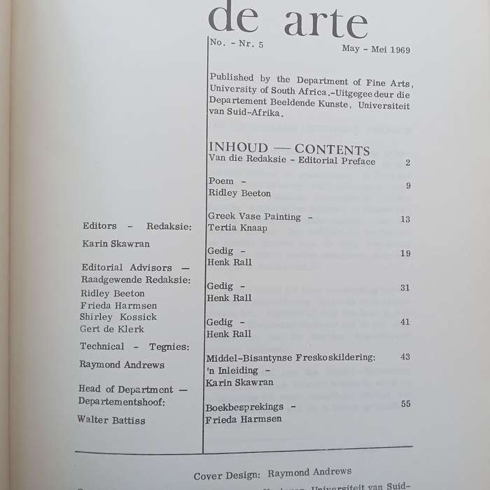 De Arte (No. 5, May 1969)