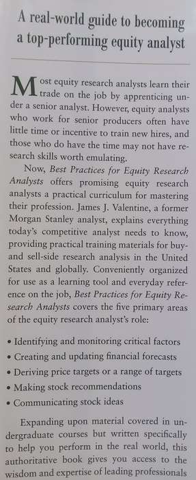 Best Practices for Equity Research Analysis: Essentials for Buy-Side and Sell-Side Analysts | Jam...