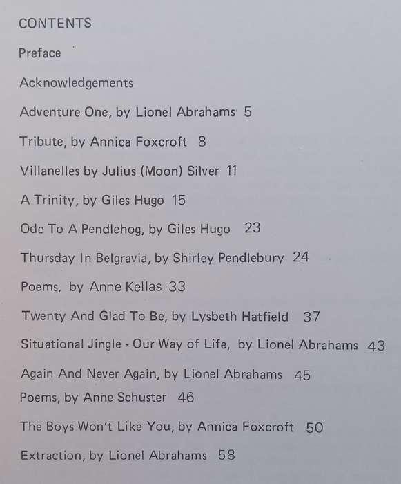Circle of Eight: Poems and Stories by the Writers Anonymous Workshop, Johannesburg