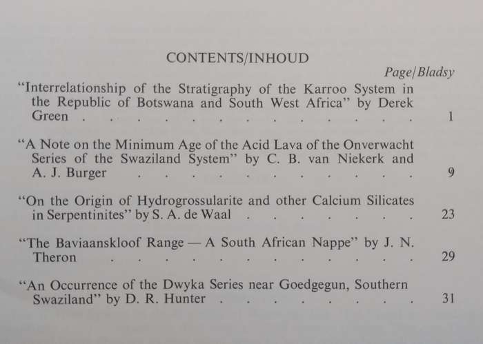 Transactions of the Geological Society of South Africa (Vol. LXXII, Part 1) | D. J. L. Visser (Ed.)