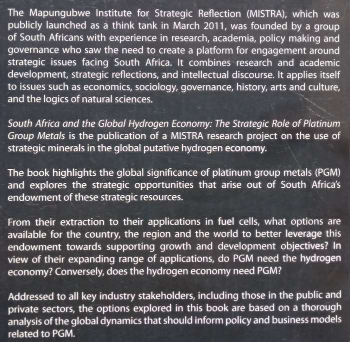 South Africa and the Global Hydrogen Economy: The Strategic Role of Platinum Group Metals (Confer...