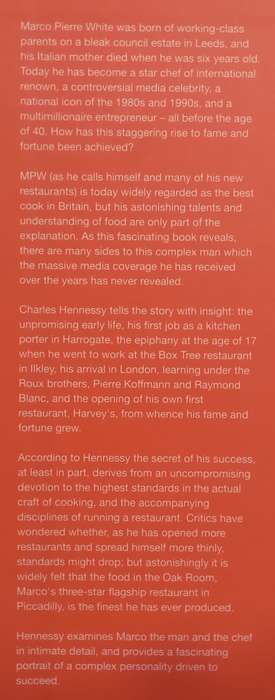 Marco: The Making of Marco Pierre White, Sharpest Chef in History | Charles Hennessy