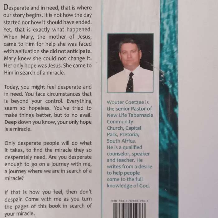 In Search of a Miracle (Inscribed by Author) | Wouter Coetzee