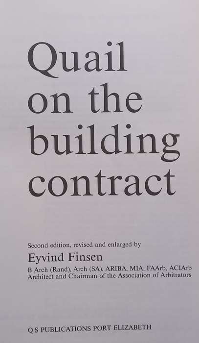 Quail on the Building Contract (2nd Ed.) | Eyvind Finsen (Ed.)