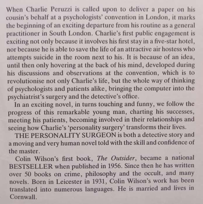 The Personality Surgeon (Proof Copy) | Colin Wilson