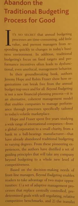Beyond Budgeting: How Managers Can Break Free from the Annual Performance Trap | Jeremy Hope & Ro...