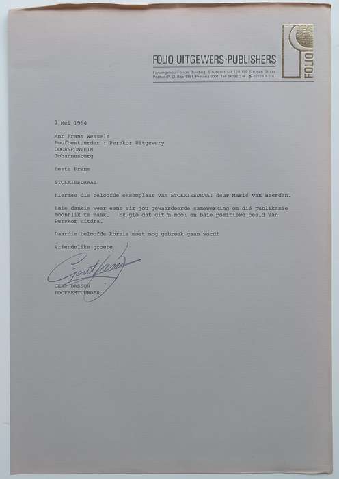 Stokkiesdraai: Die Verwoerdversameling in Beeld en Dokument (With Letter, Afrikaans) | Marie van ...