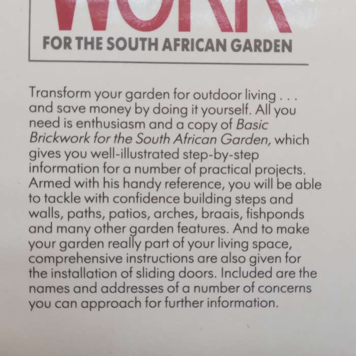 Basic Brickwork for the South African Garden | Andries van Wyk