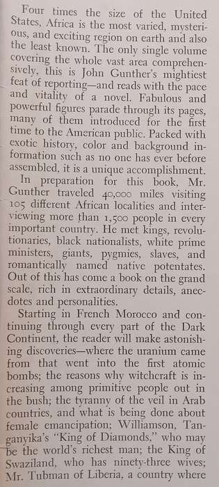 Inside Africa (Published 1955) | John Gunther