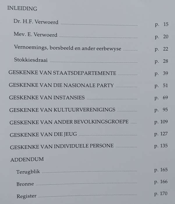 Stokkiesdraai: Die Verwoerdversameling in Beeld en Dokument (With Letter, Afrikaans) | Marie van ...