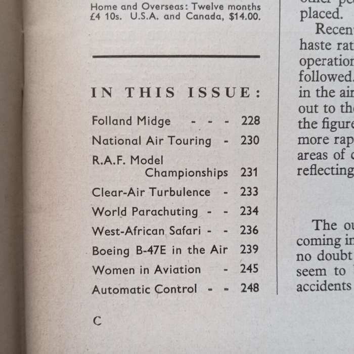Flight and Aircraft Engineer (August 1954)