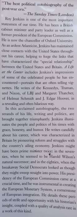 A Life at the Center: Memoirs of a Radical Reformer | Roy Jenkins