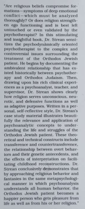 Psychotherapy with the Orthodox Jew | Herbert Strean