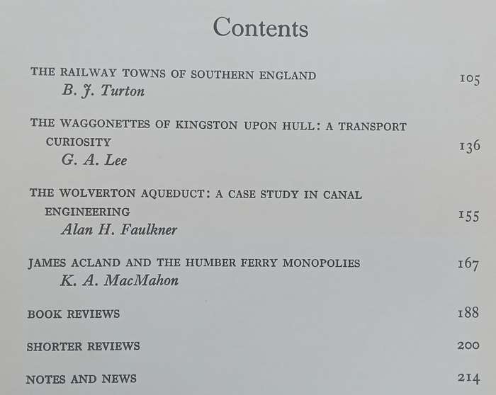 Transport History (Vol. 2, No. 2, July 1969)