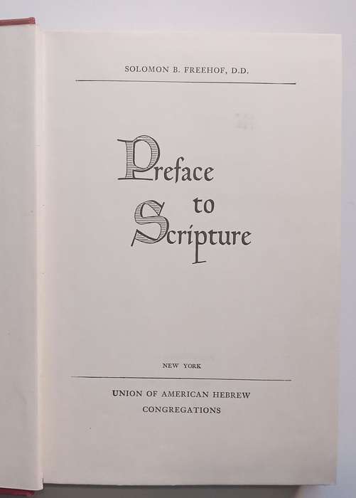 Preface to Scripture | Solomon B. Freehof