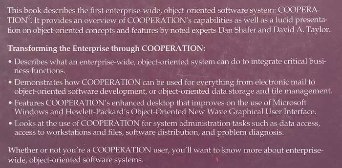 Transforming the Enterprise through Cooperation: An Object-Orientated Solution | Dan Shafer & Dav...