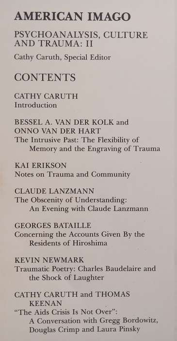 American Imago, Psychoanalysis Culture Issue (Vol. 48, No. 4, Winter 1991)