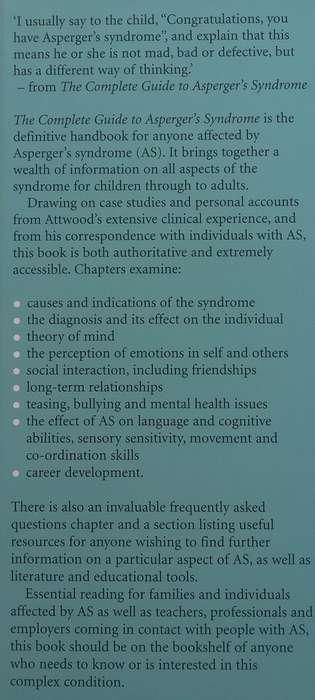 The Complete Guide to Aspergers Syndrome | Tony Attwood