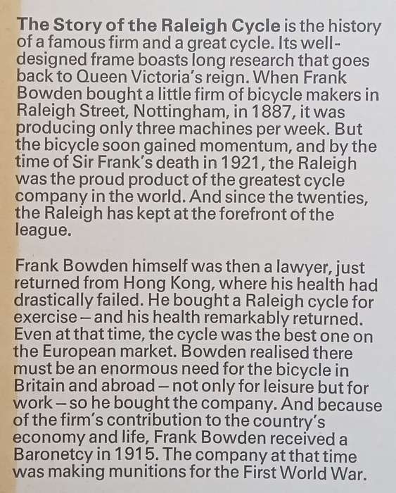 The Story of the Raleigh Cycle | Gregory Houston Bowden