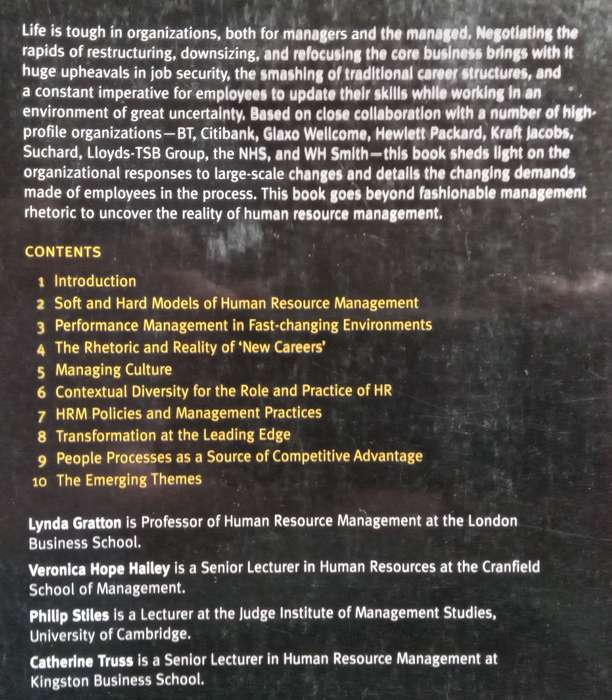 Strategic Human Resource Management | Lynda Gratton, et al.
