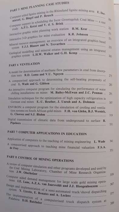 Apcom 87: Mining and Metallurgy (2 Vols.) | L. Wade, et al. (Eds.)
