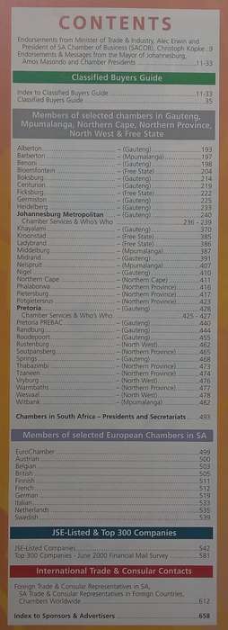 Gaffneys Business Contacts 2001 (14th Ed.)