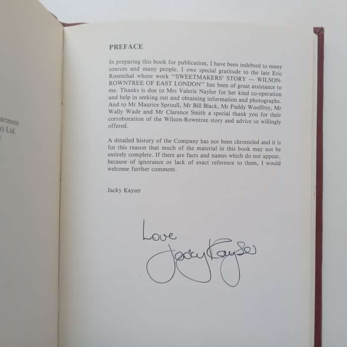 Wilson Rowntree: 100 Years of Sweet Success, 1890 to 1990 (Deluxe Binding, Inscribed by Author) |...
