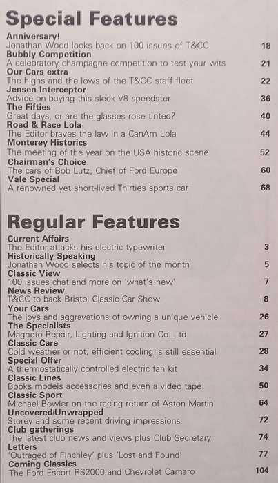 Thoroughbred & Classic Cars (January 1982)