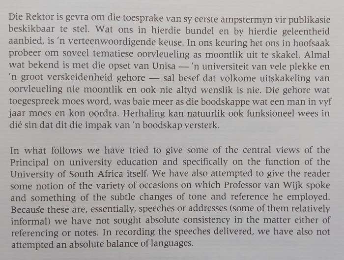 Die Rektor aan die Woord/The Principal Speaks (UNISA) | Theo van Wijk