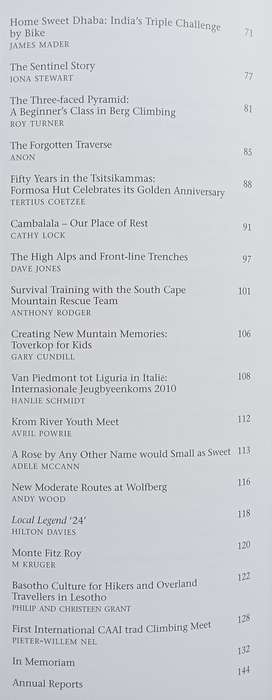 The Journal of the Mountain Club of South Africa (No. 113, 2010)