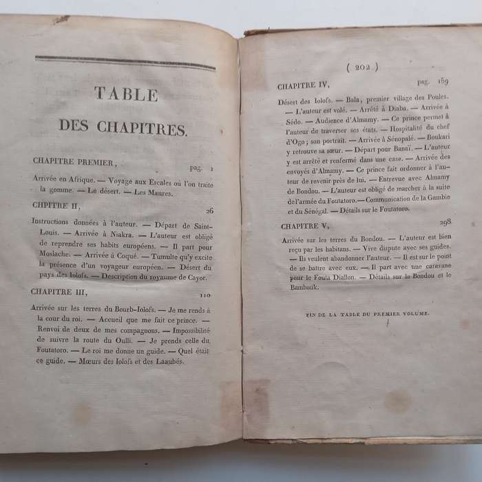 Voyage dans LInterieur de LAfrica (Signed by Author, Vol. 1 Only, Published 1820, French Te...
