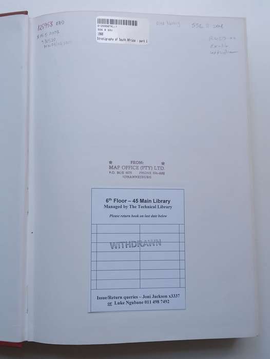 Stratigraphy of South Africa, Part 1: Lithostratigraphy of the Republic of South Africa, South We...