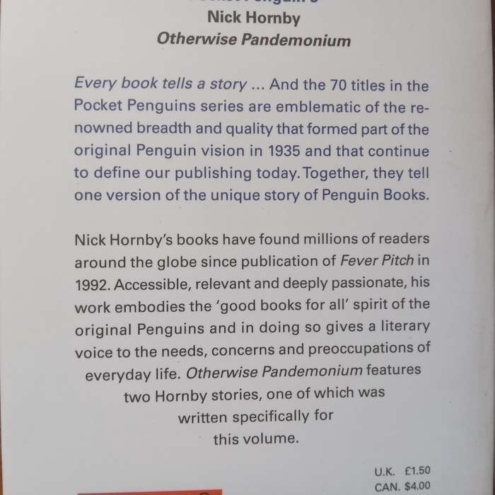 Otherwise Pandemonium | Nick Hornby