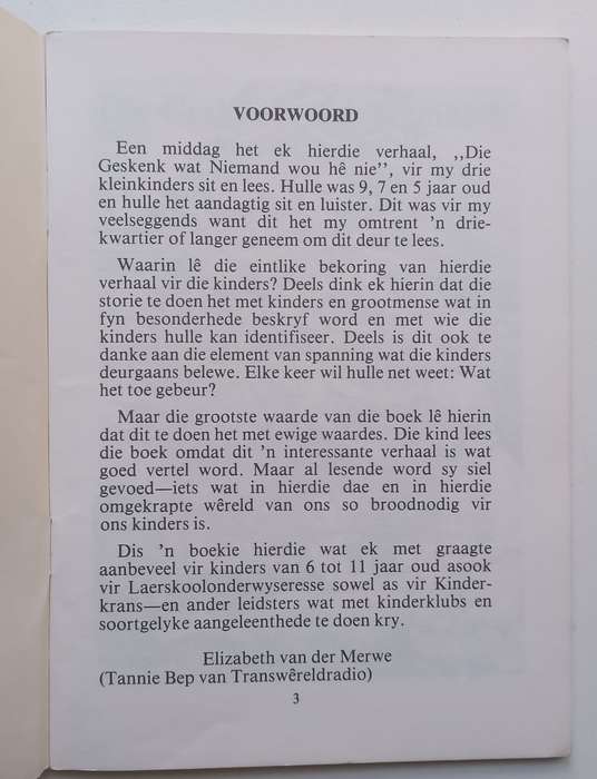 Die Geskenk Wat Viemand Wou He Nie (Afrikaans) | Christopher Shennan