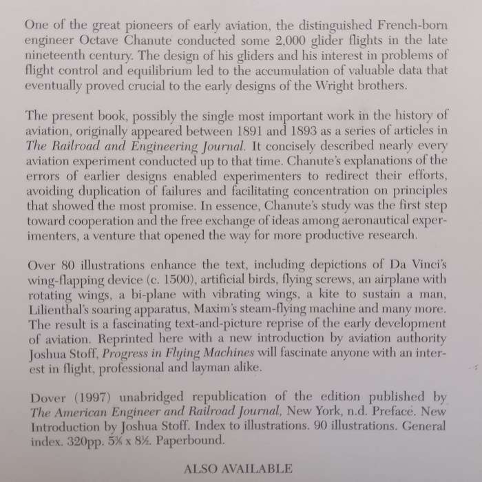 Progress in Flying Machines | Octave Chanute