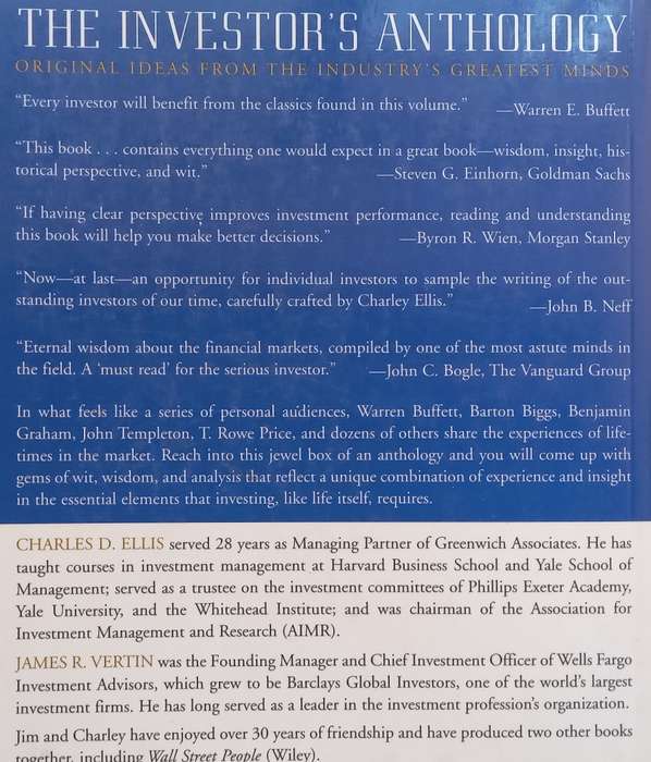 The Investors Anthology: Original Ideas from the Industrys Greatest Minds | Charles D. Ellis